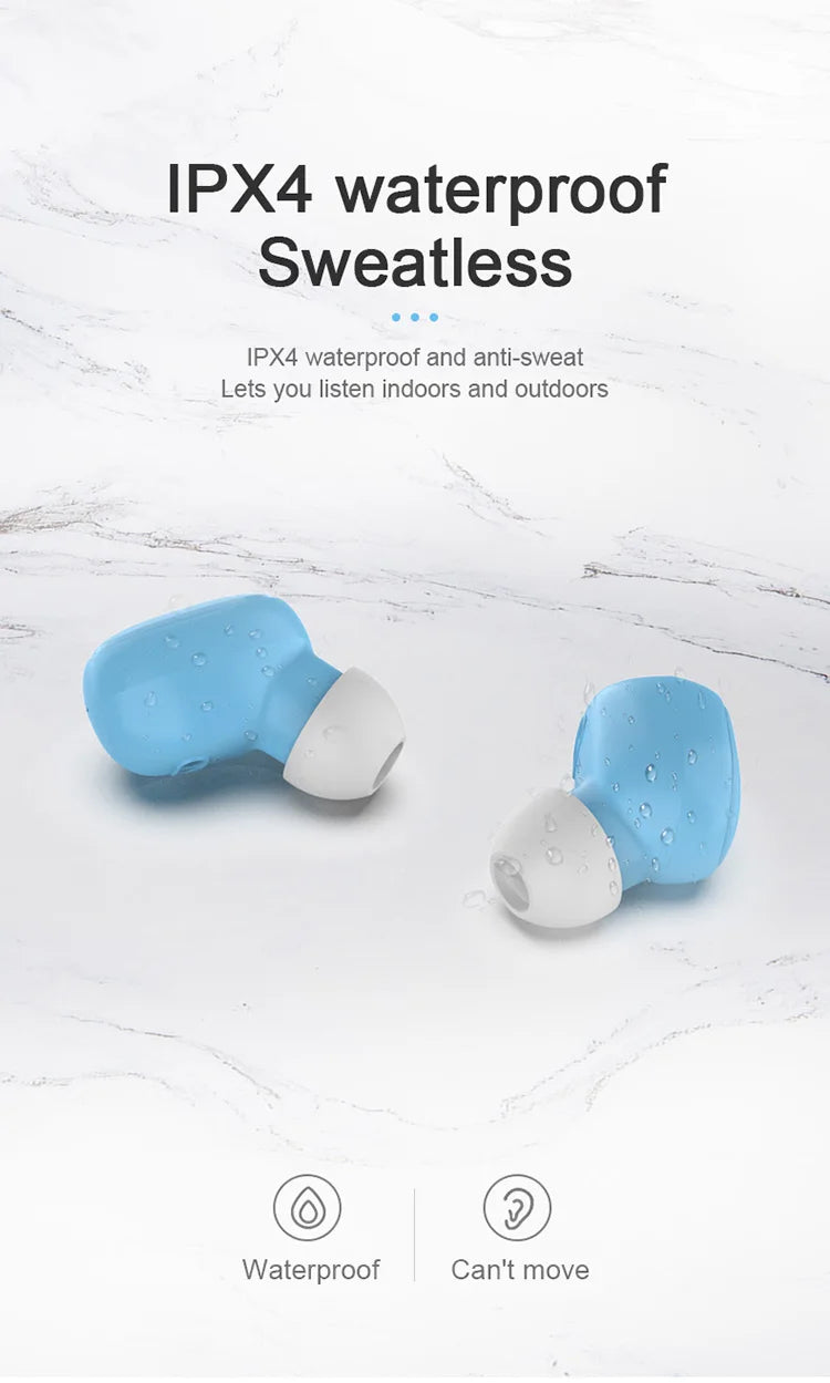 🎧 A6S TWS Wireless Earbuds | Bluetooth 5.0 Headphones 💥 | Stereo Sound 🎶 | IPX5 Sweatproof 💦 | for iPhone/Huawei/Xiaomi 🔋 24H Playtime