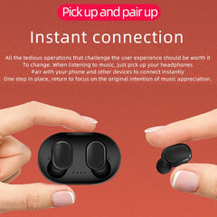 🎧 A6S TWS Wireless Earbuds | Bluetooth 5.0 Headphones 💥 | Stereo Sound 🎶 | IPX5 Sweatproof 💦 | for iPhone/Huawei/Xiaomi 🔋 24H Playtime