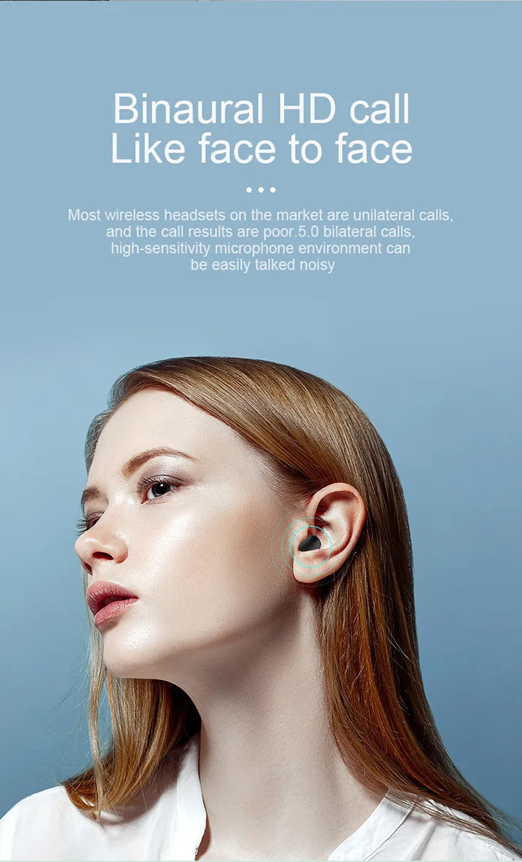 🎧 A6S TWS Wireless Earbuds | Bluetooth 5.0 Headphones 💥 | Stereo Sound 🎶 | IPX5 Sweatproof 💦 | for iPhone/Huawei/Xiaomi 🔋 24H Playtime
